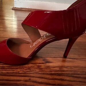 Calvin Klein Women's Red Rock Patent Leather Heels
